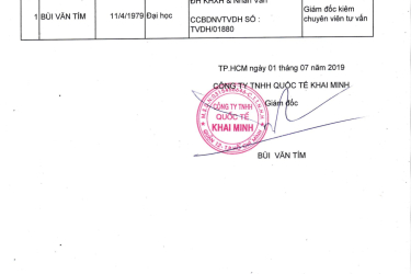 DANH SÁCH NHÂN VIÊN TRỰC TIẾP TƯ VẤN DU HỌC 