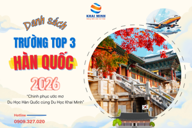 Cập nhật danh sách các trường Top 3 du học Hàn Quốc 2026