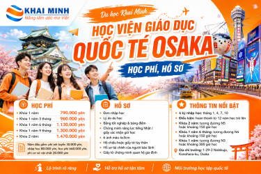 Học viện giáo dục quốc tế Osaka: học phí, hồ sơ | Du học Khai Minh