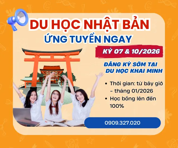 Du học Nhật Bản kỳ tháng 07 & 10/2026 – Thông tin tuyển sinh mới nhất 